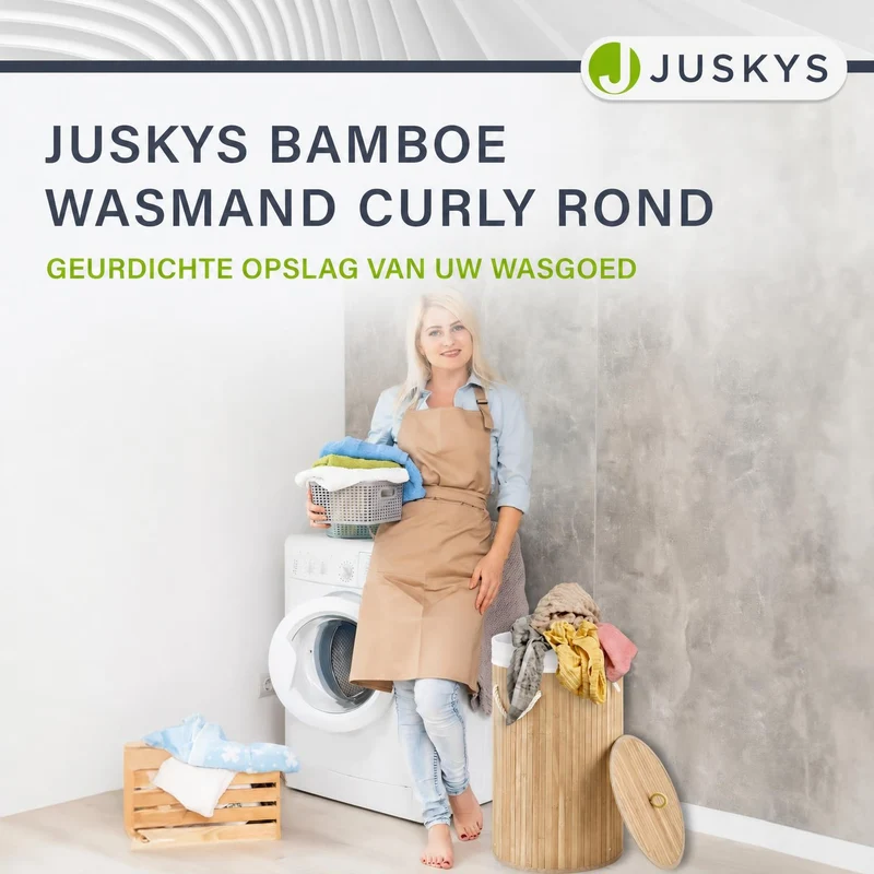 Bambus Wäschekorb Curly-Round