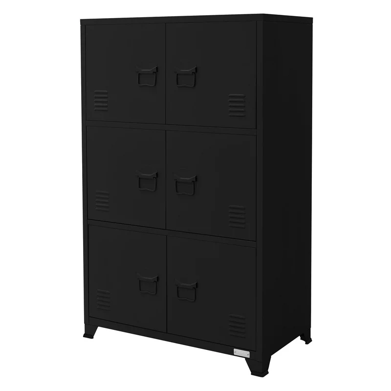 ML-Design | Aktenschrank mit drei Ebenen Magnetverschluss 75x40x120 cm aus Stahl, Büroschrank