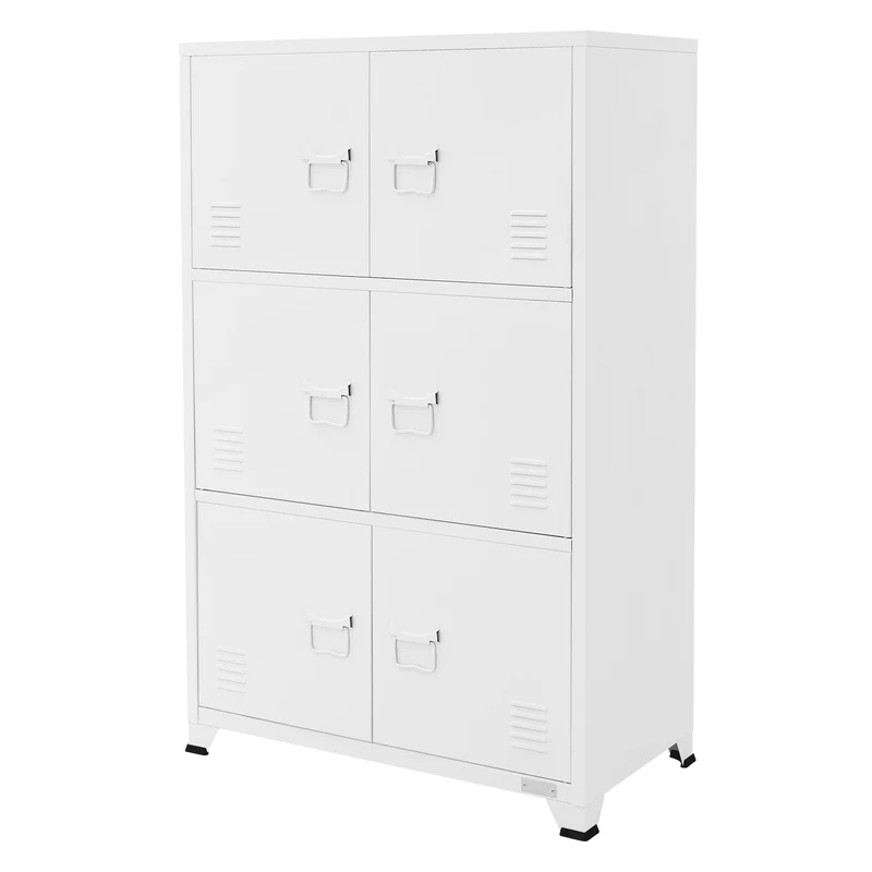 ML-Design | Aktenschrank mit drei Ebenen Magnetverschluss 75x40x120 cm aus Stahl, Büroschrank