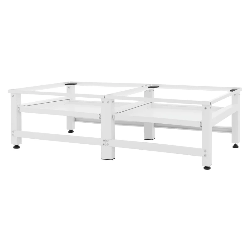 ML-Design | Waschmaschinen Untergestell mit ausziehbarer Ablage 122x53,5x37 cm aus Stahl, Unterschrank doppel