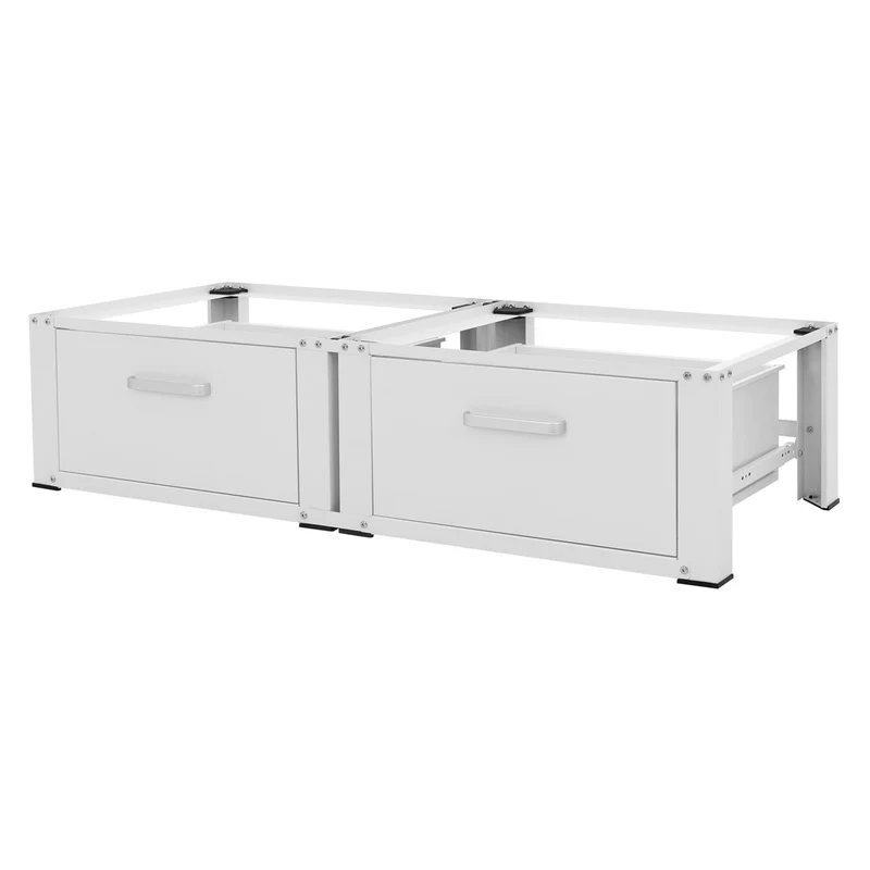 ML-Design | Waschmaschinen Untergestell mit 2 Schubladen 128x53,5x31,5 cm aus Stahl, Unterschrank doppel