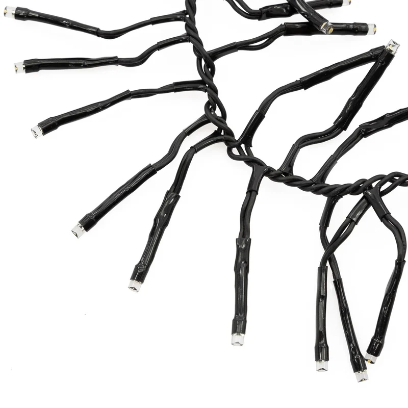 ECD Germany | LED Lichterkette Außen Innen 12,4 m Warmweiß Weihnachtsbeleuchtung LED Cluster Büschellichterkette Weihnachten wetterfest 960 LED Timer
