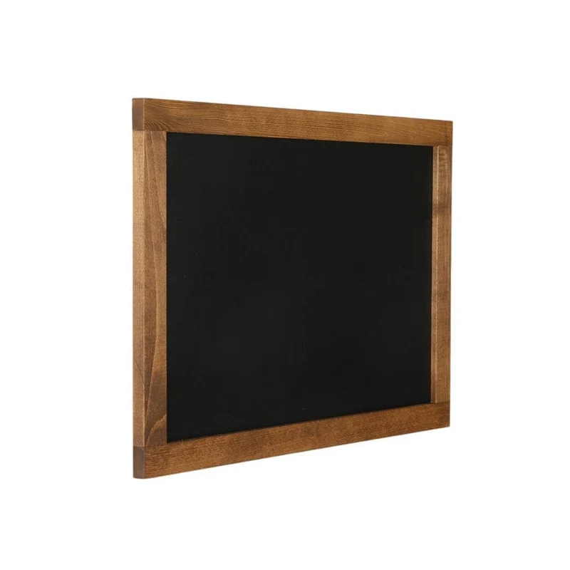 Wandkreidetafel mit Holzrahmen, Buche dunkel, Indoor