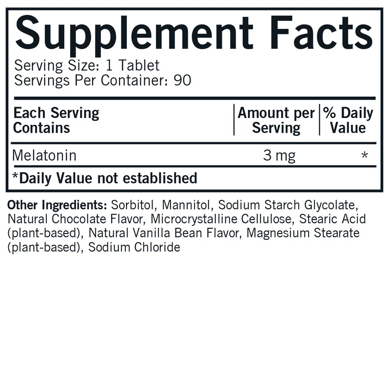 Tru2U® I AM SLEEPY + Kirkman® Children's Chewable Melatonin 3 mg Chocolate Tablets