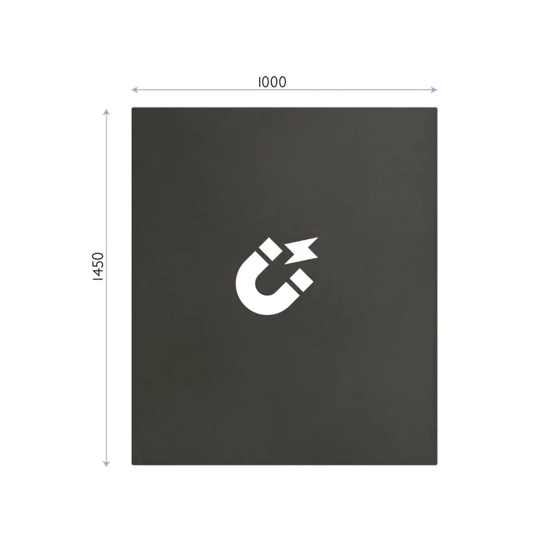 KalaMitica® Kreidetafel Magnetisch, Ohne Rahmen, 100x145cm, Schwarz/Anthrazit
