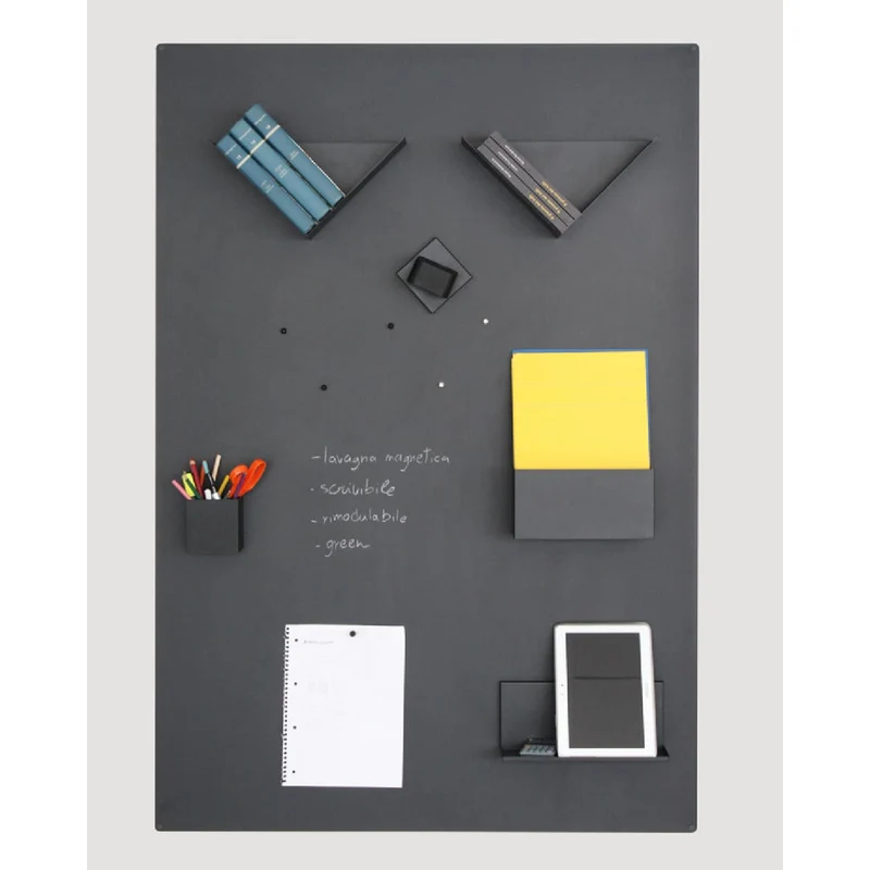 KalaMitica® Kreidetafel Magnetisch, Ohne Rahmen, 100x145cm, Schwarz/Anthrazit
