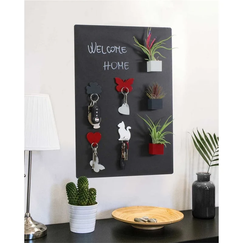KalaMitica® Kreidetafel Magnetisch, Ohne Rahmen, 38x56cm, Schwarz/Anthrazit