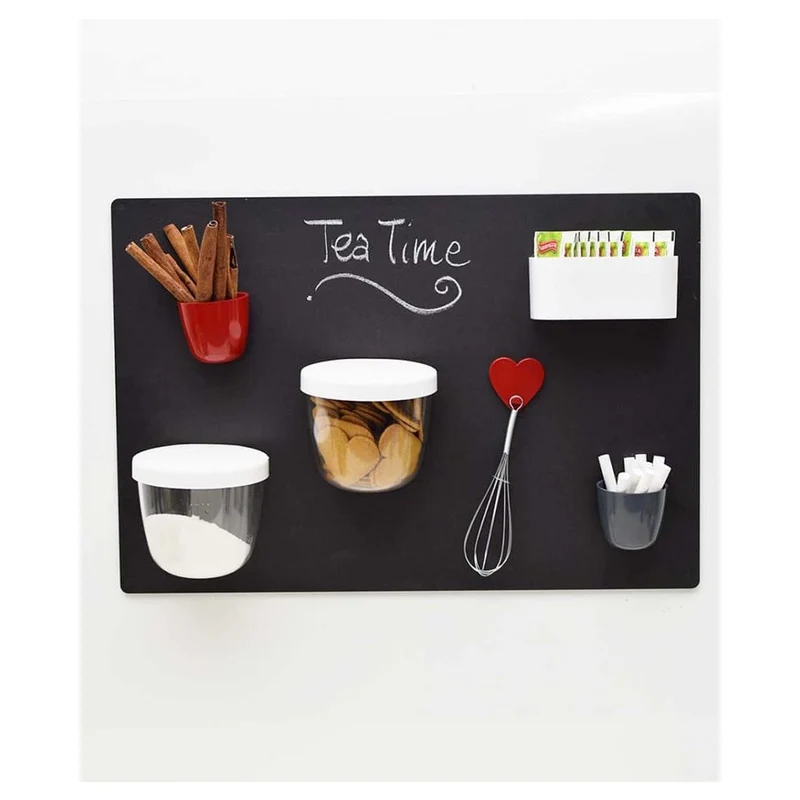 KalaMitica® Kreidetafel Magnetisch, Ohne Rahmen, 38x56cm, Schwarz/Anthrazit