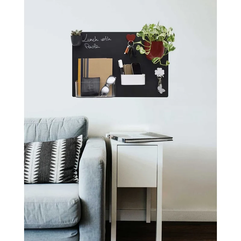 KalaMitica® Kreidetafel Magnetisch, Ohne Rahmen, 38x56cm, Schwarz/Anthrazit