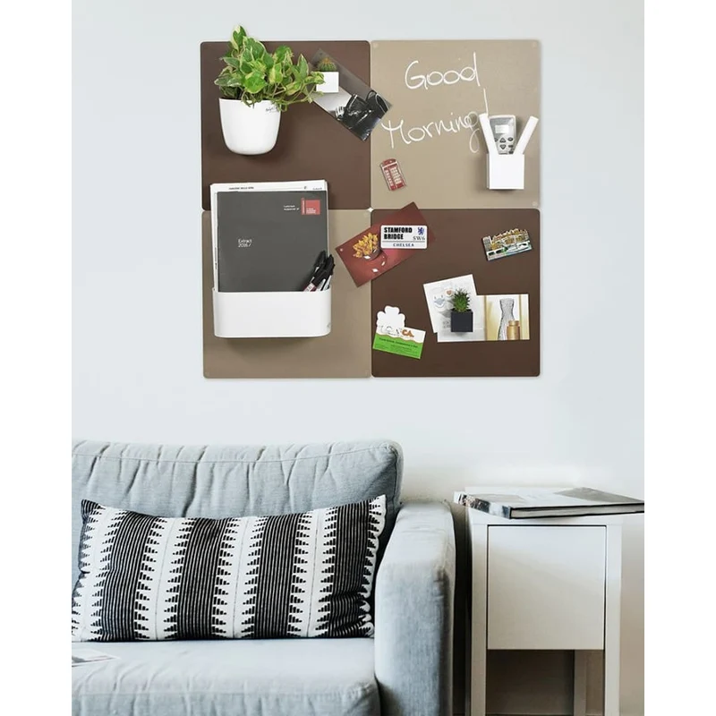 KalaMitica® Kreidetafel Magnetisch, Ohne Rahmen, 33x33cm, Beige