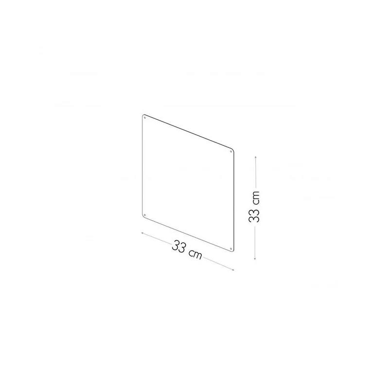 KalaMitica® Kreidetafel Magnetisch, Ohne Rahmen, 33x33cm, Beige