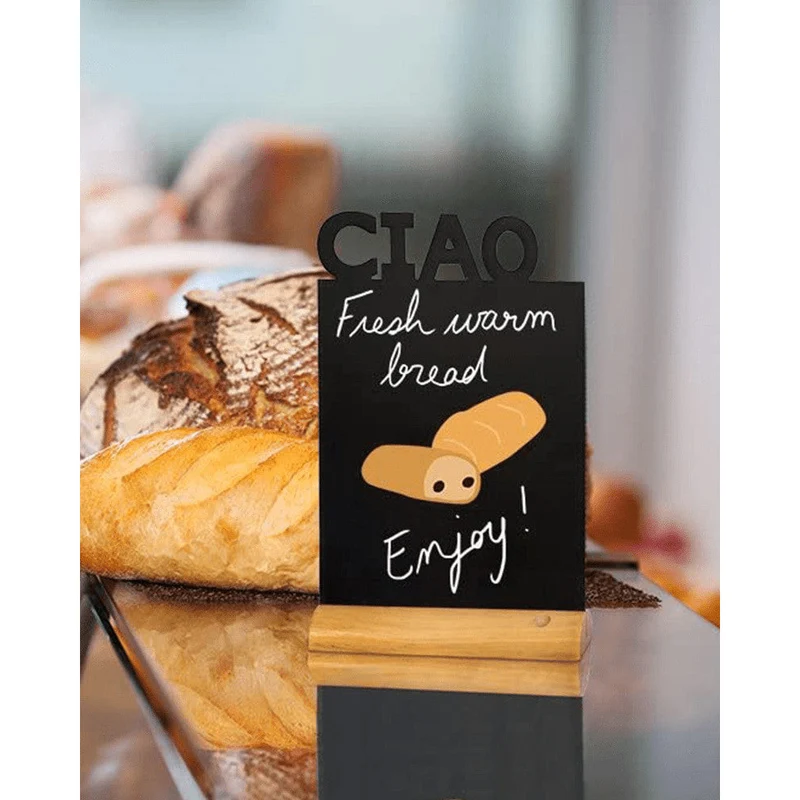 Tischkreidetafel „CIAO“ Aufsteller 21×35cm mit Holzfuss