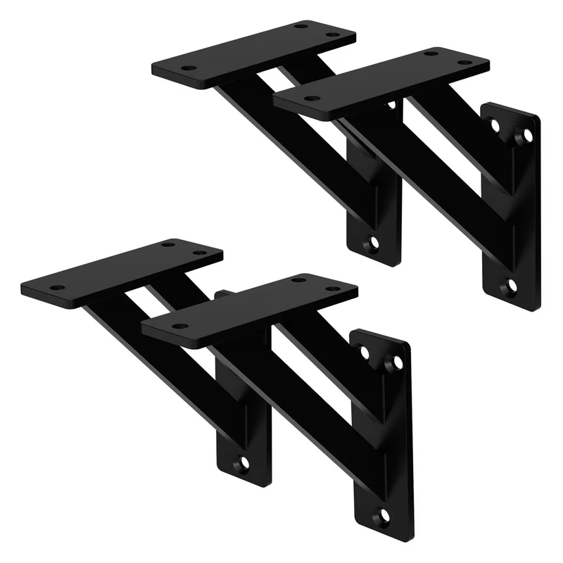 ML-Design | Wandkonsole 2er Set aus Aluminium, Regalwinkel Regalhalterung