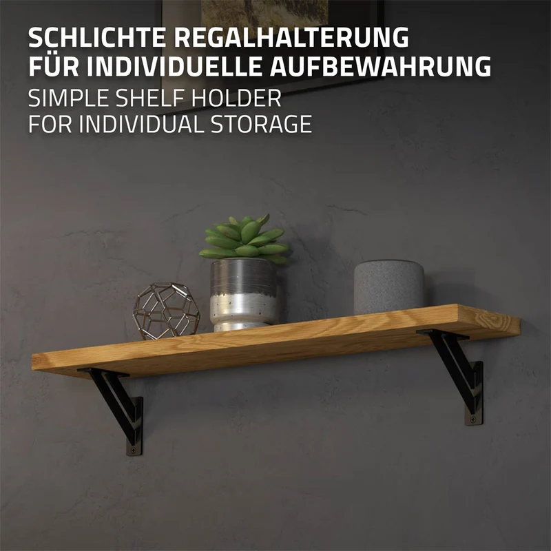 ML-Design | Wandkonsole 2er Set aus Aluminium, Regalwinkel Regalhalterung
