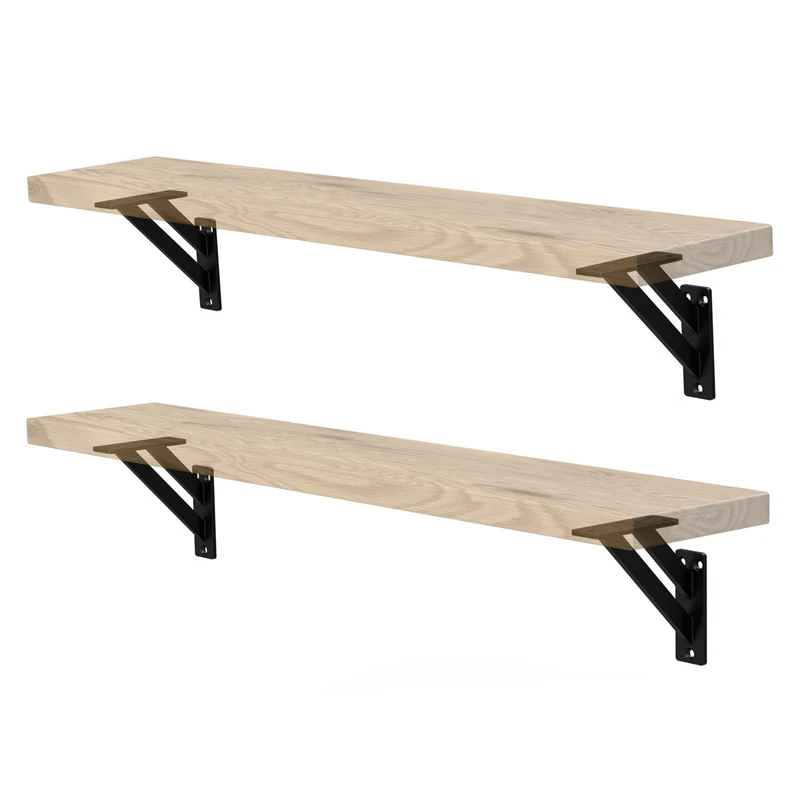 ML-Design | Wandkonsole 2er Set aus Aluminium, Regalwinkel Regalhalterung
