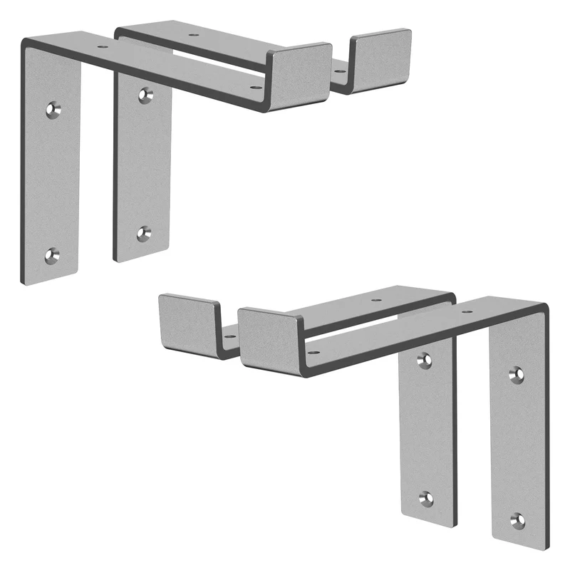 ML-Design | Wandkonsole 2er Set aus Stahl, 90 Grad Regalhalterung