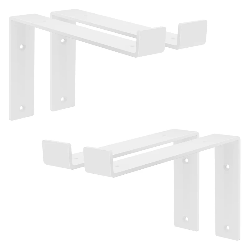 ML-Design | Wandkonsole 2er Set aus Stahl, 90 Grad Regalhalterung