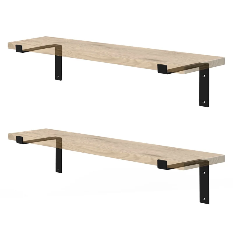 ML-Design | Wandkonsole 2er Set aus Stahl, 90 Grad Regalhalterung