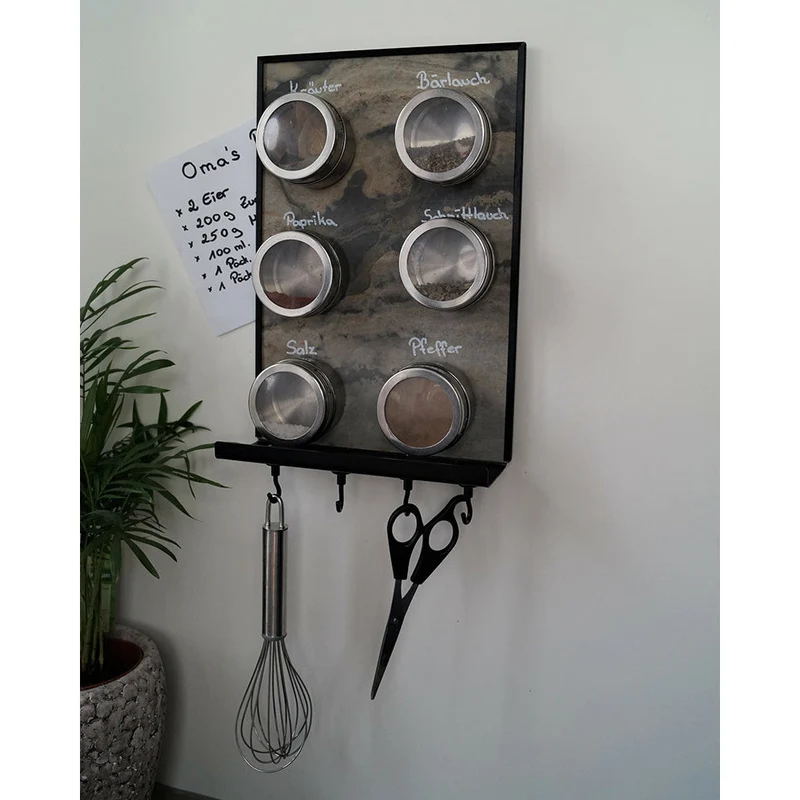 Schiefertafel Magnetisch mit Ablage "Rustic Earth", 20x30cm