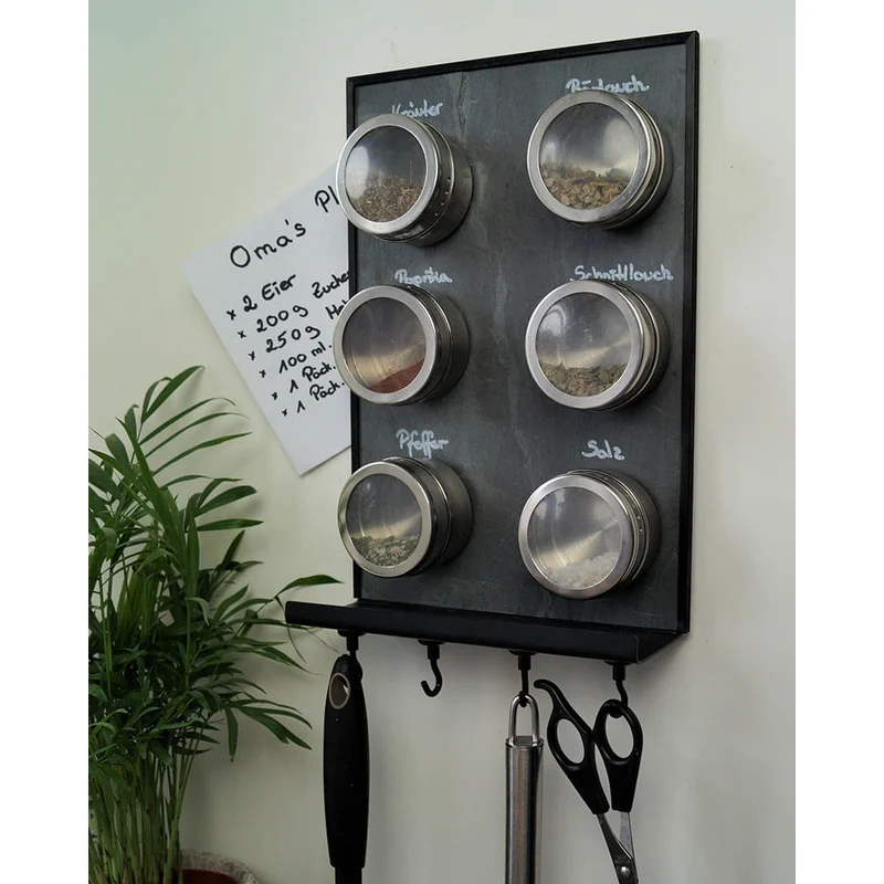 Schiefertafel Magnetisch mit Ablage "Anthrazit", 20x30cm