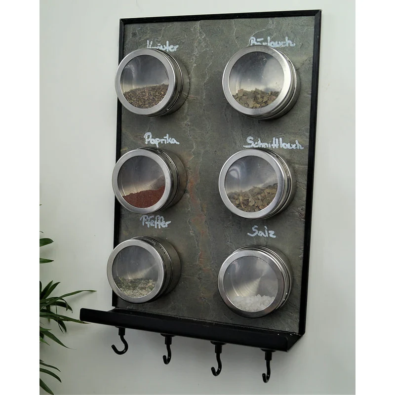 Schiefertafel Magnetisch mit Ablage "Vulcano Stone", 20x30cm