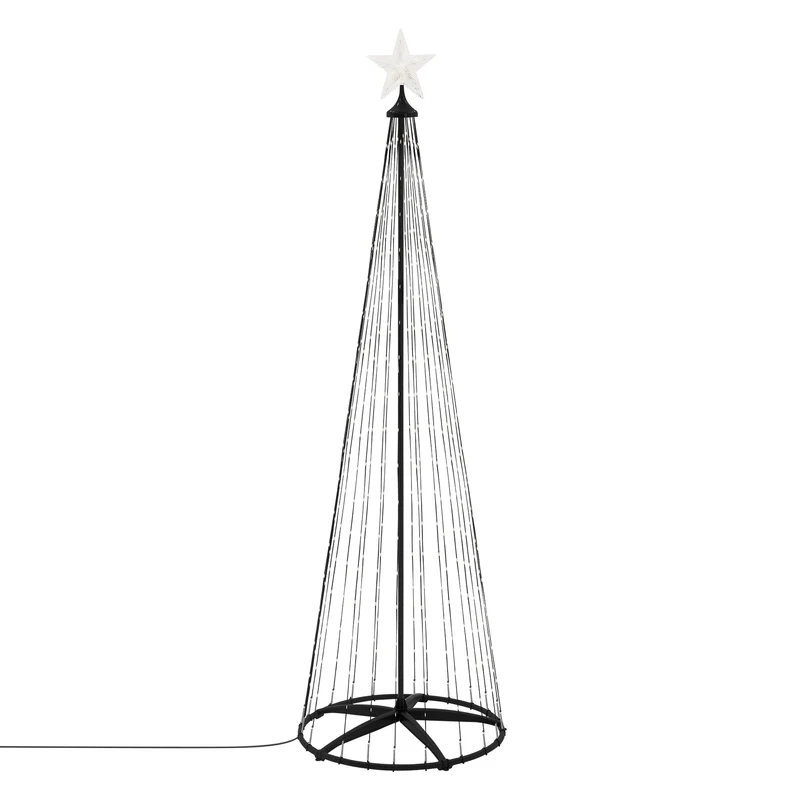 ECD Germany | LED Weihnachtsdeko Baum Außen mit warmweißen LEDs