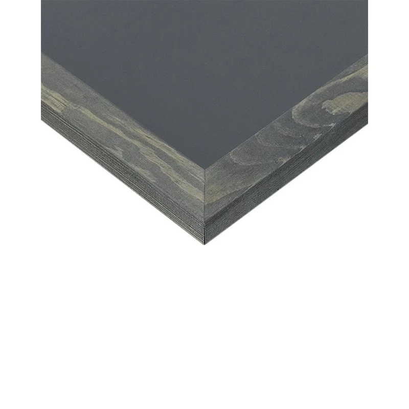 Kreidetafel mit Kiefer-Holzrahmen, 55x100cm, Schwarz