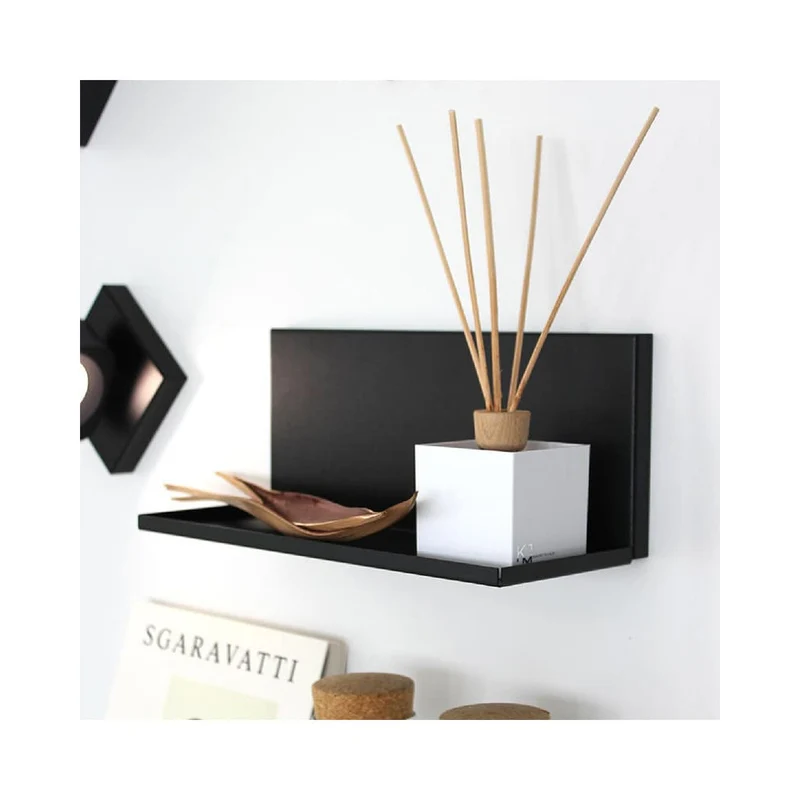 KalaMitica® Magnetisches Wandregal "Kostas", 30cm, Schwarz