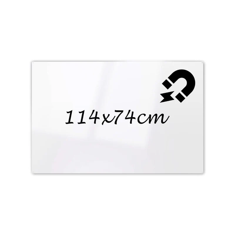 KalaMitica® Whiteboard Magnetisch, Ohne Rahmen, 74x114cm