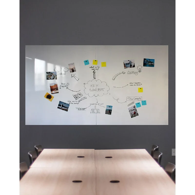 KalaMitica® Whiteboard Magnetisch, Ohne Rahmen, 100x145cm