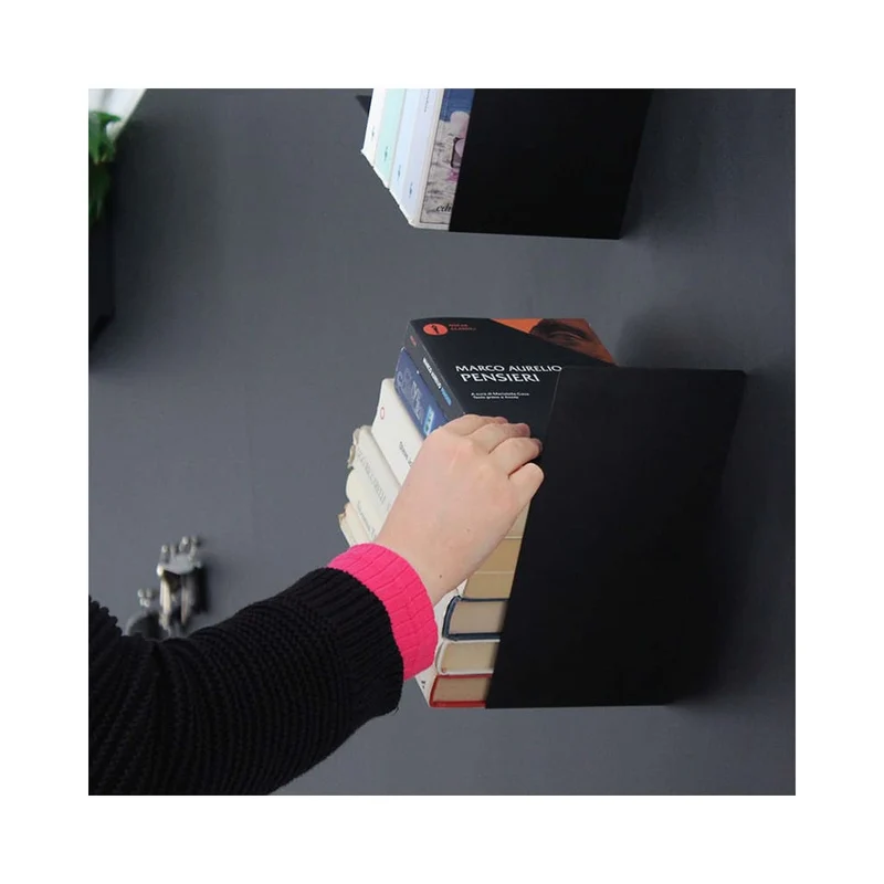 Neodym-Magnetische Ablage aus Stahl L-Förmig, KalaMitica®, Schwarz