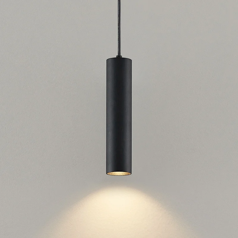 B-Ware Prios Hängelampe Neliyah LED Pendelleuchte dimmbar schwarz Aluminium 25cm Höhe