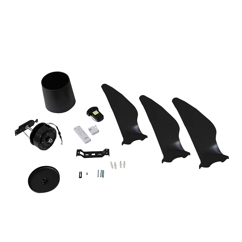B-Ware Lindby Deckenventilator Aulo schwarz DC leise Ventilator Ø123cm für bis zu 20m²