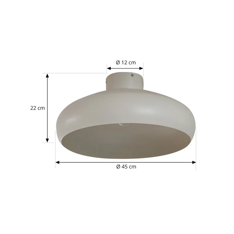 B-Ware Lindby Deckenleuchte Elover LED Lampe Leuchte dimmbar beige Ø45cm 22cm hoch