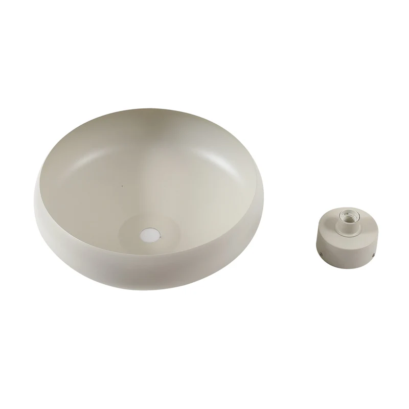 B-Ware Lindby Deckenleuchte Elover LED Lampe Leuchte dimmbar beige Ø45cm 22cm hoch