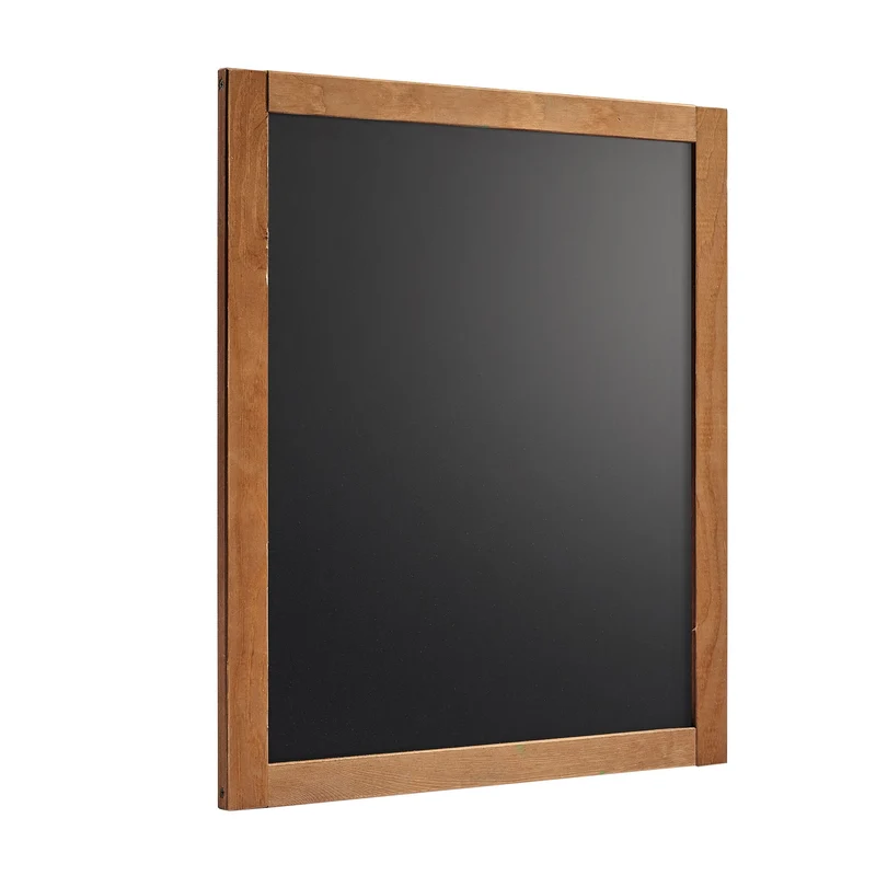 Wandkreidetafel mit Holzrahmen, Dunkelbraun, Indoor