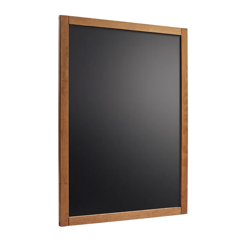Wandkreidetafel mit Holzrahmen, Dunkelbraun, Indoor