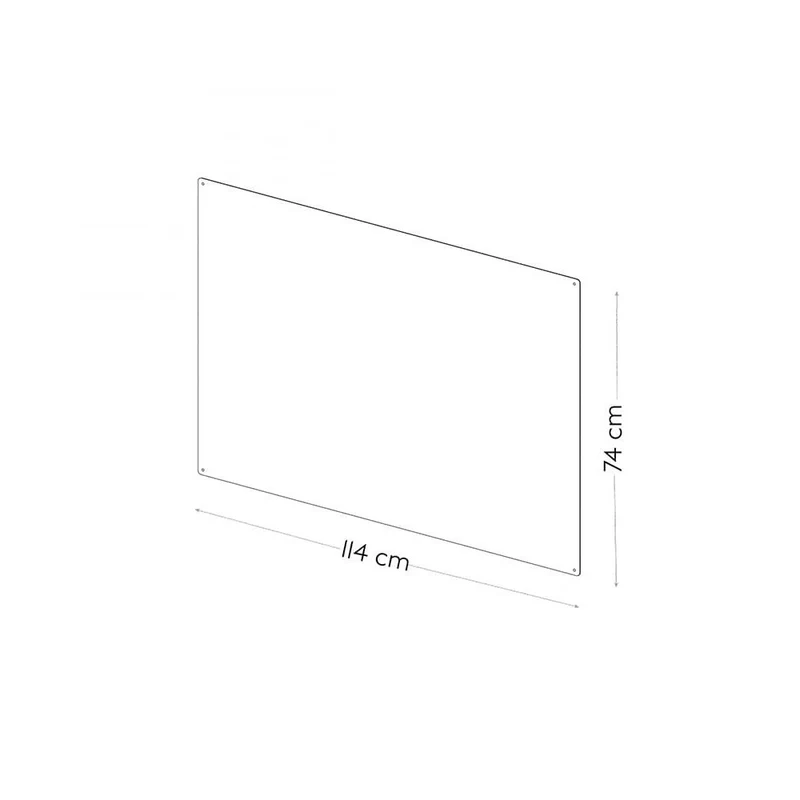 KalaMitica® Kreidetafel Magnetisch, Ohne Rahmen, 74x114cm, Beige
