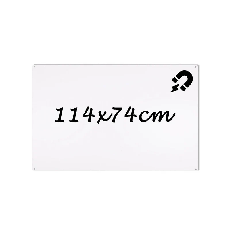 KalaMitica® Kreidetafel Magnetisch, Ohne Rahmen, 74x114cm, Weiss
