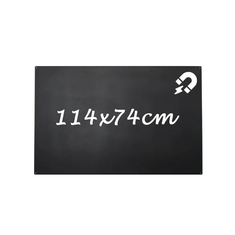 KalaMitica® Kreidetafel Magnetisch, Ohne Rahmen, 74x114cm, Schwarz/Anthrazit