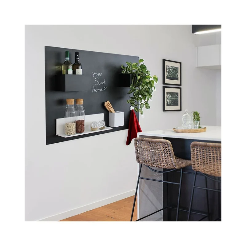 KalaMitica® Kreidetafel Magnetisch, Ohne Rahmen, 74x114cm, Schwarz/Anthrazit