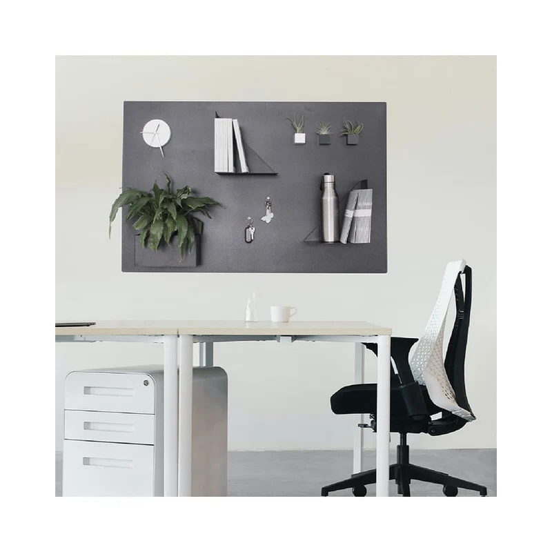 KalaMitica® Kreidetafel Magnetisch, Ohne Rahmen, 74x114cm, Schwarz/Anthrazit