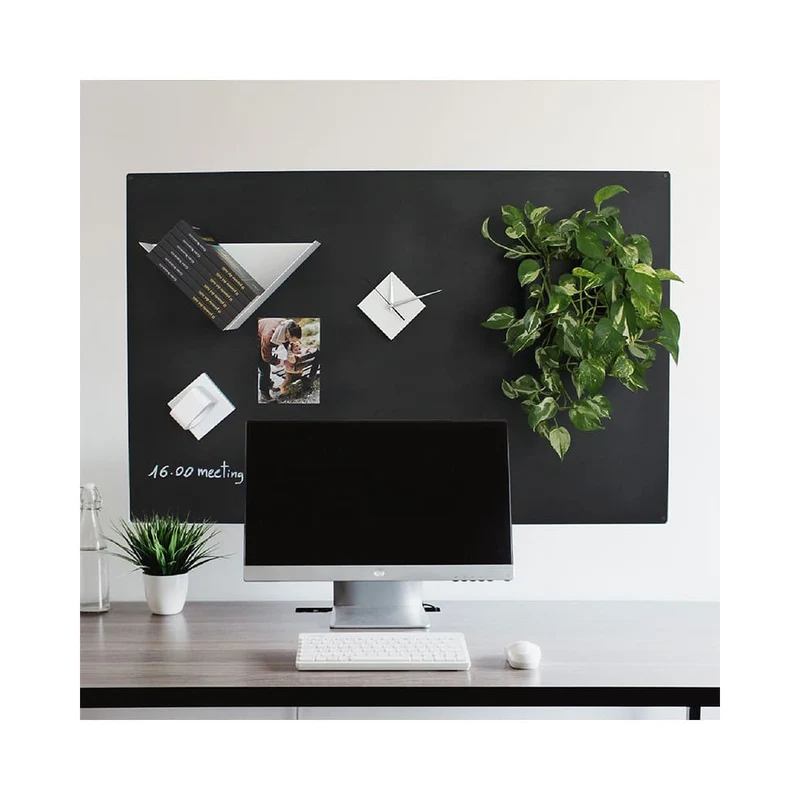 KalaMitica® Kreidetafel Magnetisch, Ohne Rahmen, 74x114cm, Schwarz/Anthrazit