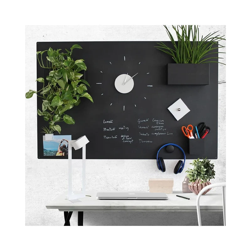 KalaMitica® Kreidetafel Magnetisch, Ohne Rahmen, 74x114cm, Schwarz/Anthrazit