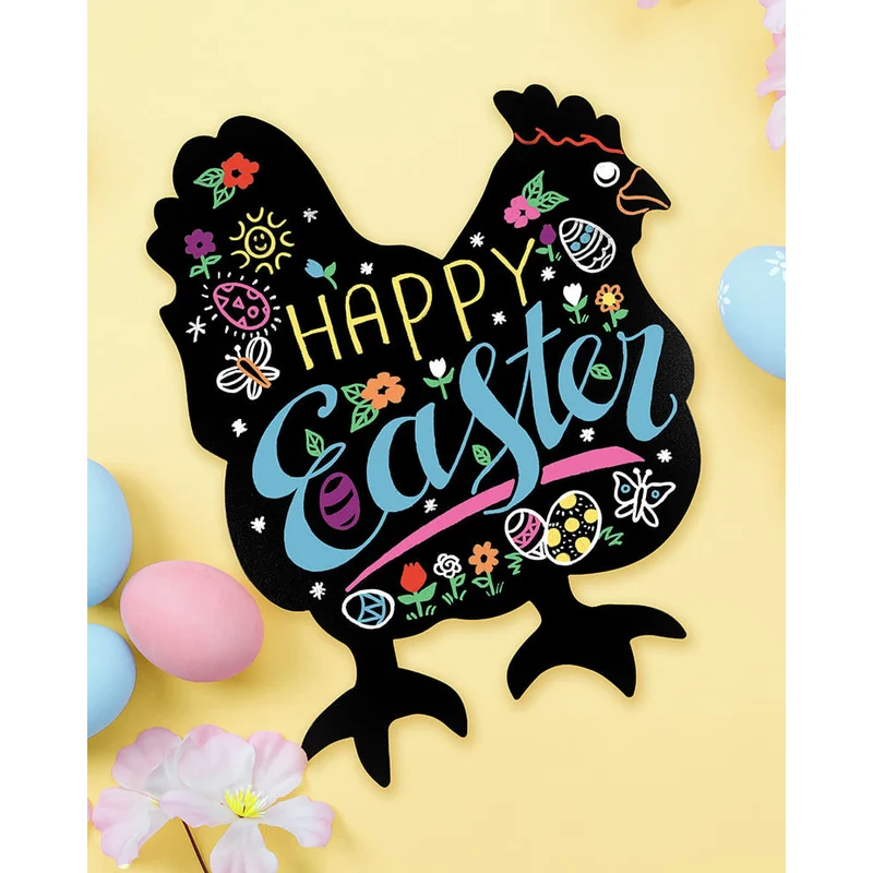 Securit® Wandkreidetafel Silhouette Chicken, 37x27cm