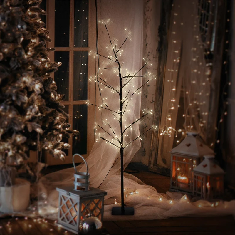 ECD Germany | LED Weihnachtsdeko Baum mit Warmweißen LEDs, Weihnachtsbeleuchtung
