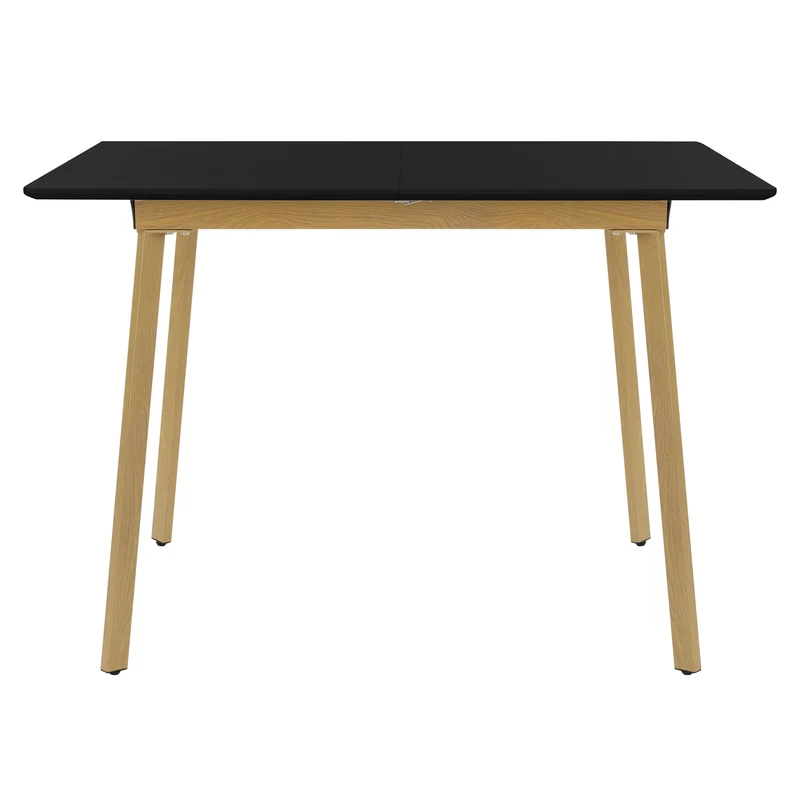 B-Ware Esstisch ausziehbar in Schwarz 110-140x75 cm aus Holz Esszimmertisch für 4-6 Personen ML-Design