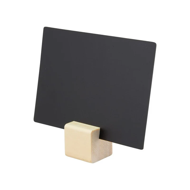 Securit® Holz-Aufsteller für TAGs, 6 Stück inkl. 6 TAG's in A7 und 1 Securit Kreidestift