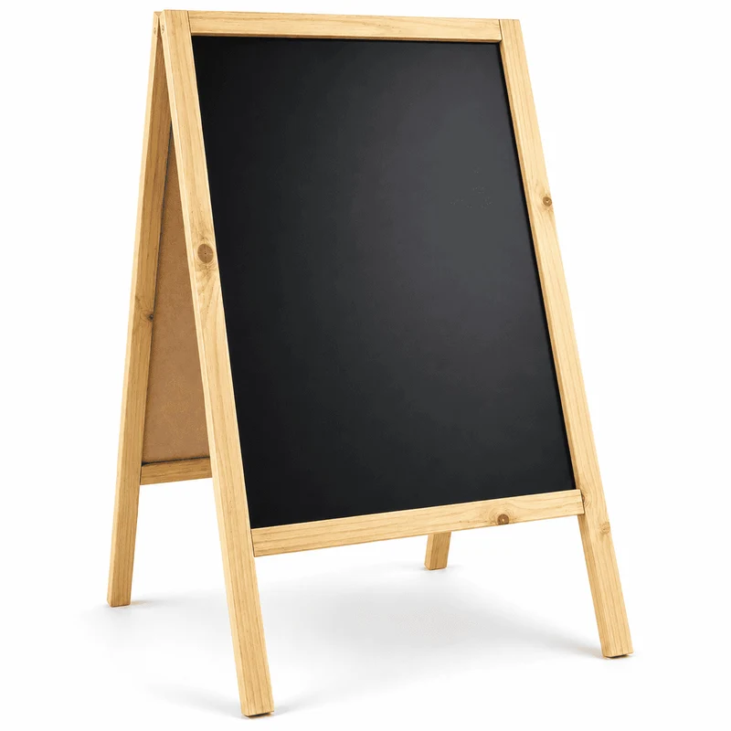 Holz Kreidetafel-Aufsteller 60x100cm, Natur, Indoor