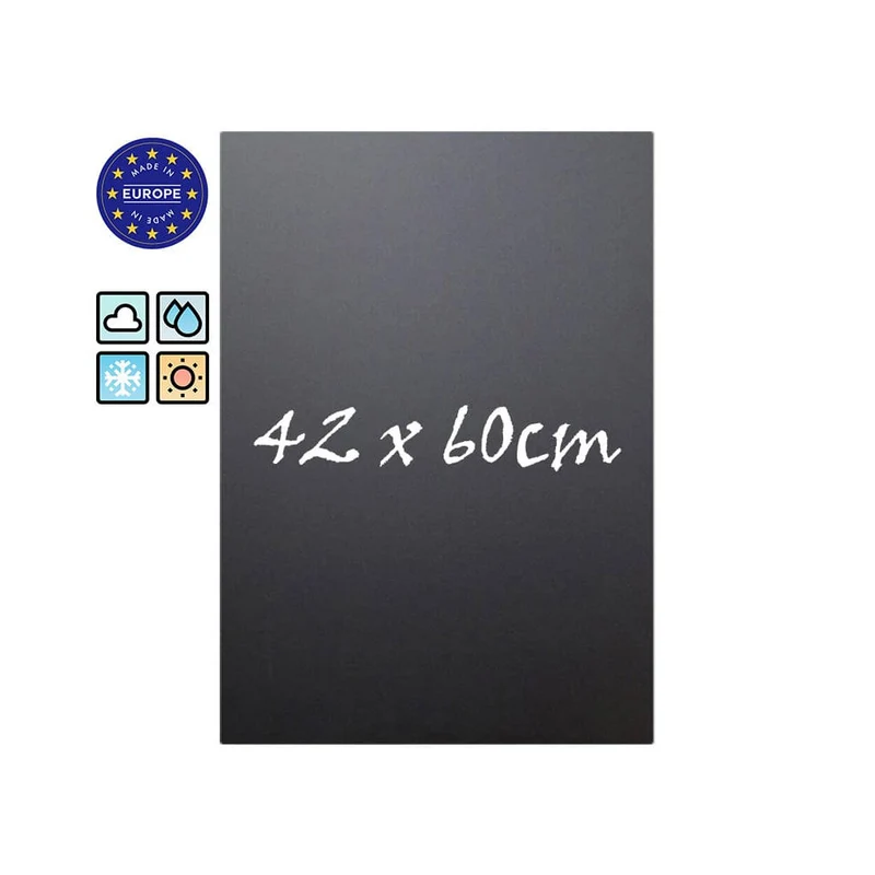 Wetterfeste Kreidetafel ohne Rahmen, 42x60cm